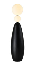 FLC 8037 ΒΚ ΜΑΥΡΟ ΟΒΑΛ ΜΕ ΔΥΟ ΜΠΑΛΕΣ LED ΑΚΡΥΛΙΚΟ+ ΡΗΤΙΝΗ - Image 2